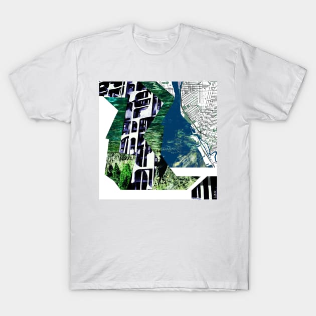 wetland park collage architectural wallpaper art T-Shirt by jorge_lebeau